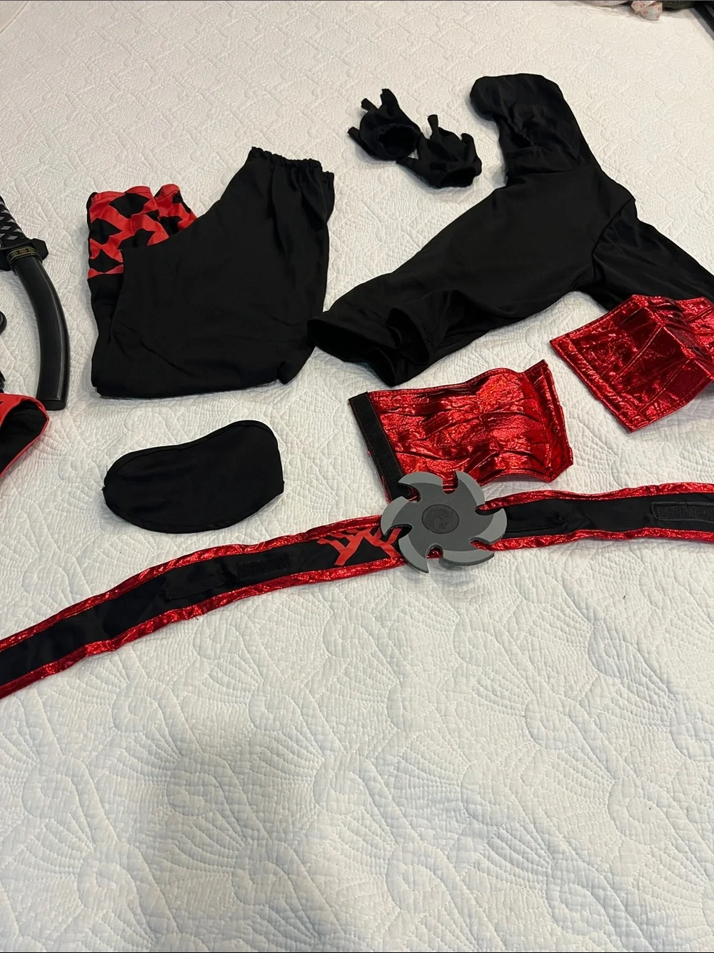 Kids Ninja Costume - Black & Red